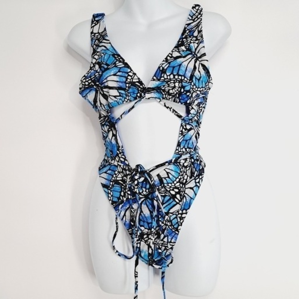 Toluca Mariposa One Piece Cut Out Strappy Cheeky Nicola‎ Midi Swimsuit